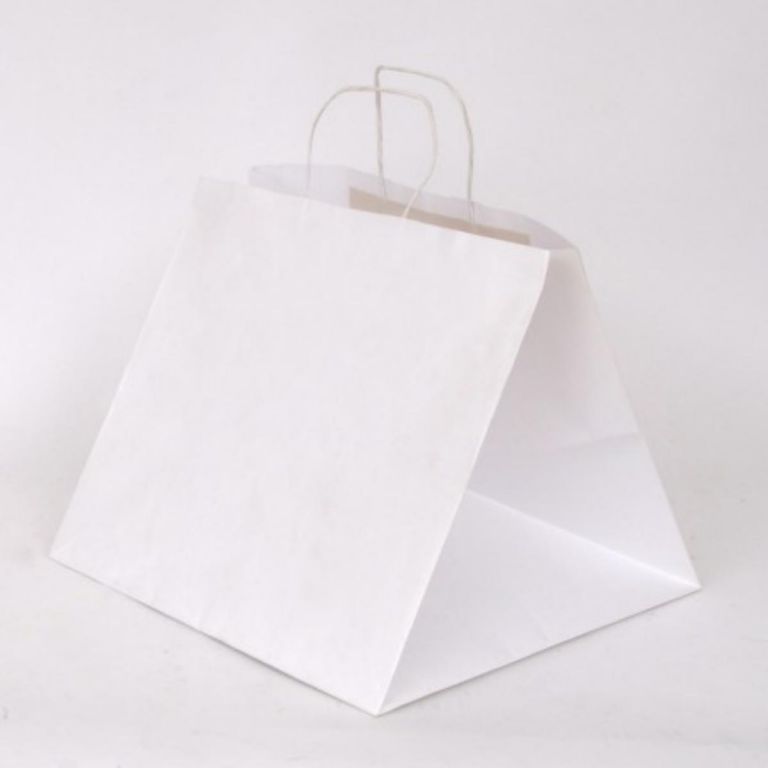 BORSA TAKE AWAY ASPORTO PIZZA 37X33X31 CARTA KRAFT BIANCA PZ.100